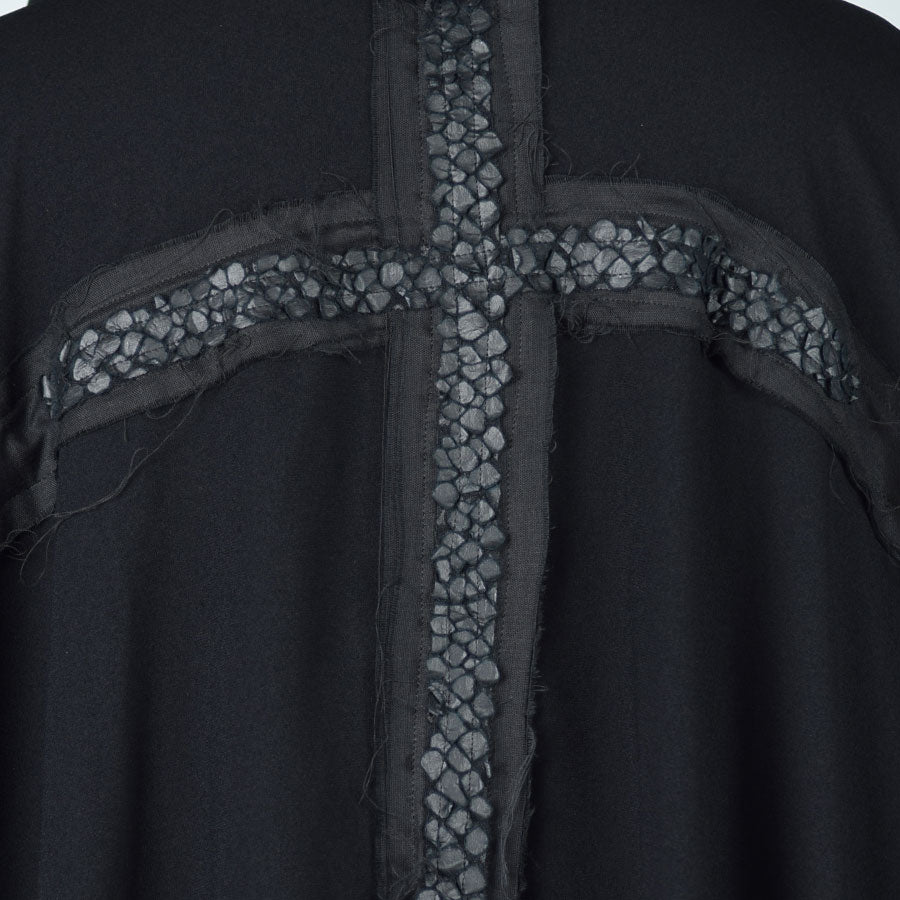 Cross poncho hoodie