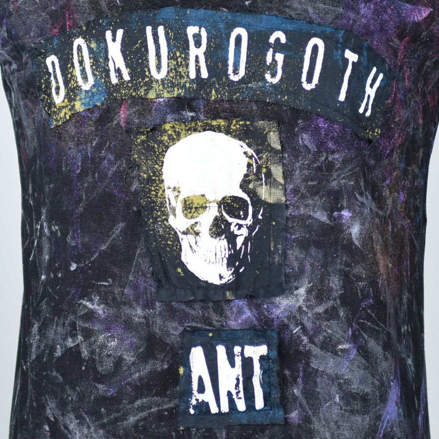 Off-shoulder skull tunic