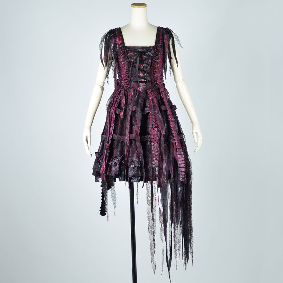 Dragon Scale Bird Cage Devil Dress (2sizes)