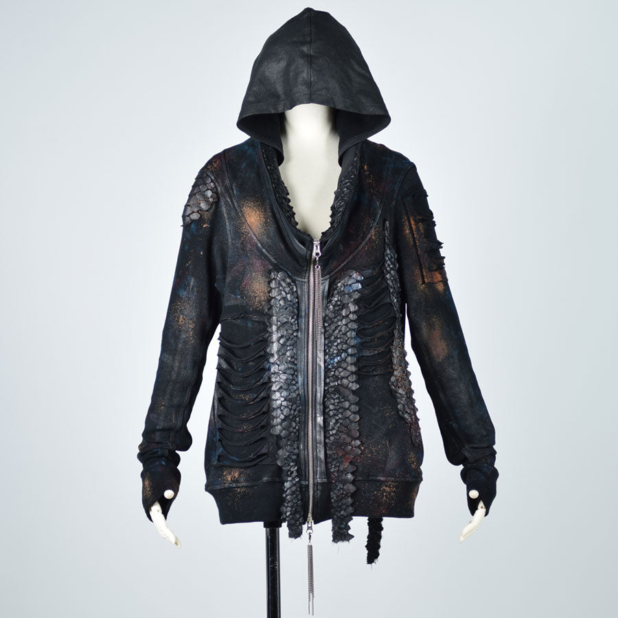 Dragon leather paint blouson