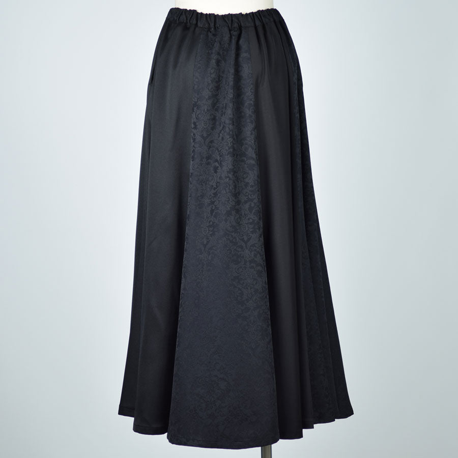 Ornament jacquard flared skirt