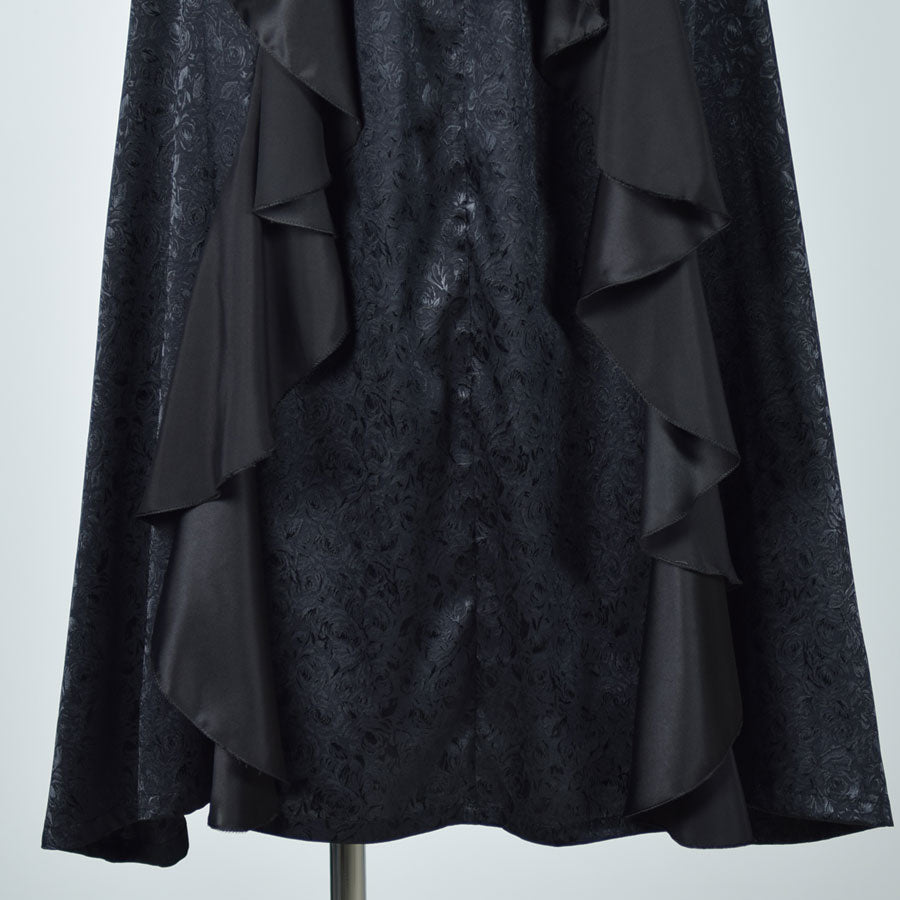 Ruffle Jacquard Long Skirt