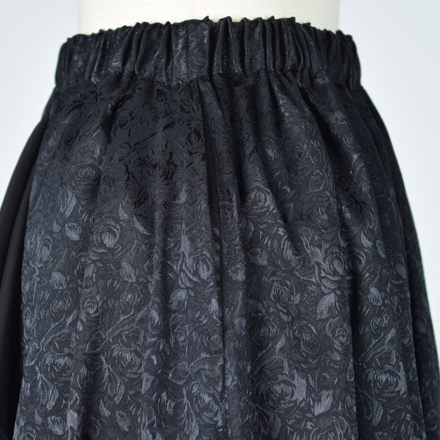 Ruffle Jacquard Long Skirt