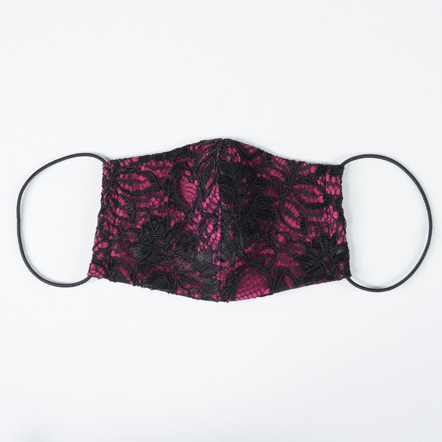 Pink gothic lace mask wear / M