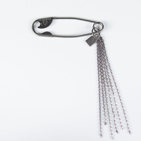 Padlock safety pin brooch
