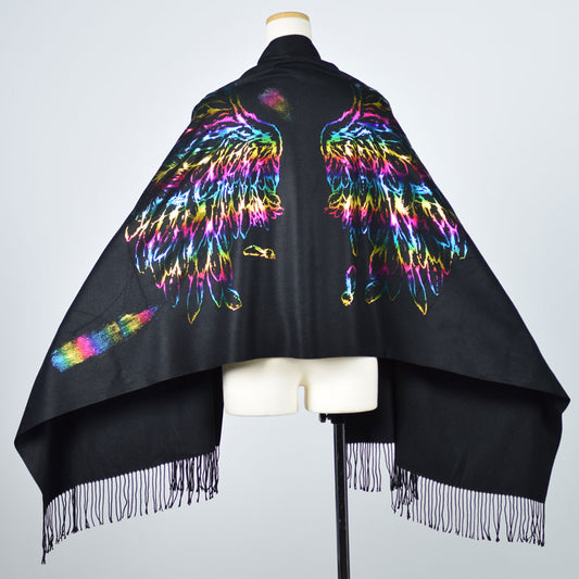 Angel wings crash Rainbow stole