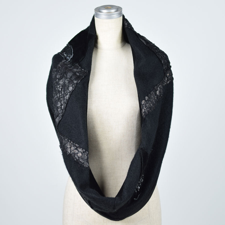 Black Dragon leather Snood