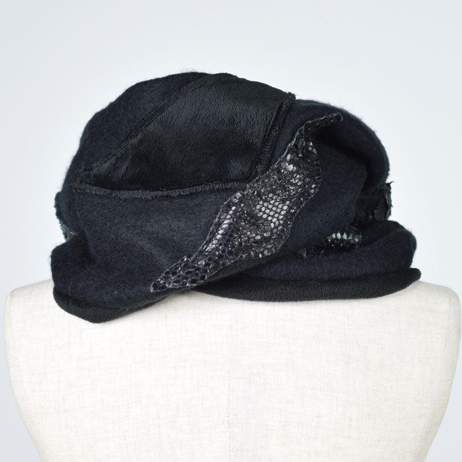 Black Dragon leather Snood