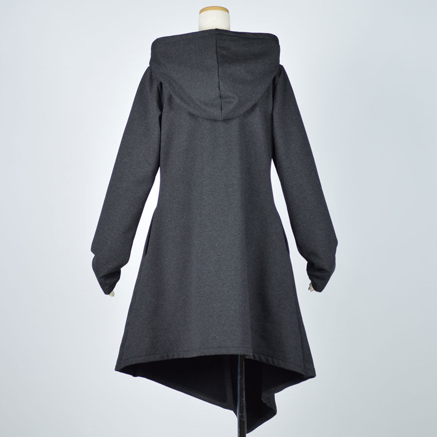 Asymmetric Long Hoodie / M