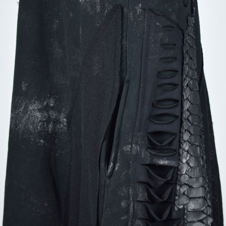 Asymmetric Damage Long Hoodie / XL