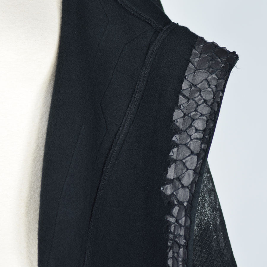 Asymmetric Damage Long Hoodie / XL