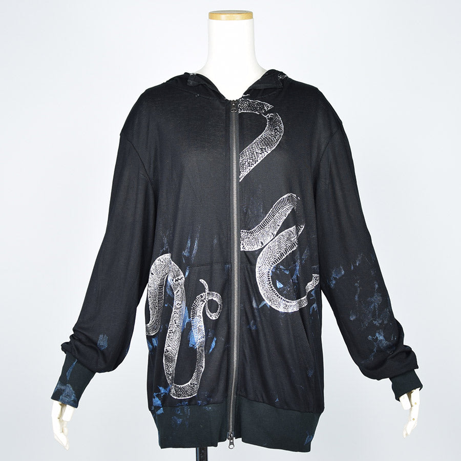 Rib Crash paint snake hoodie