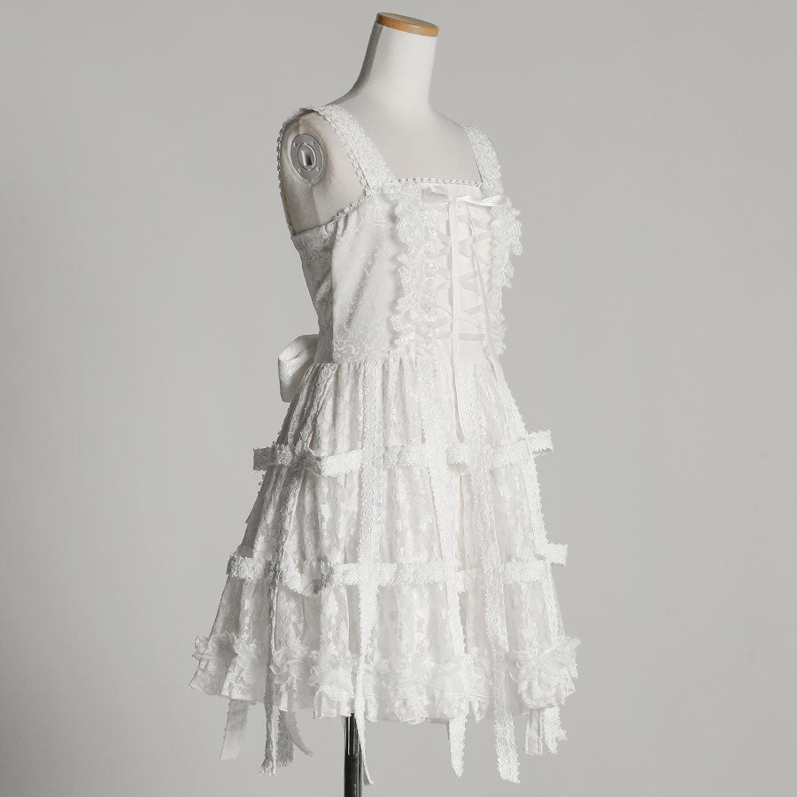 White Rose Bird Cage Dress (2sizes)