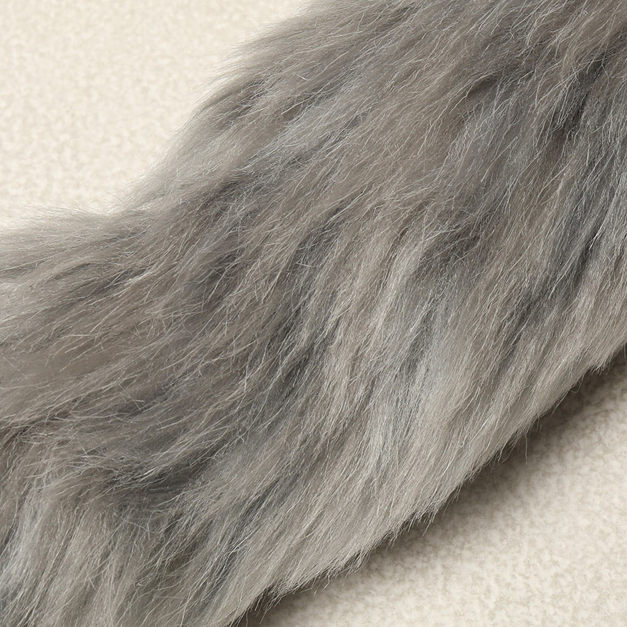 Monster brown eco-fur muffler