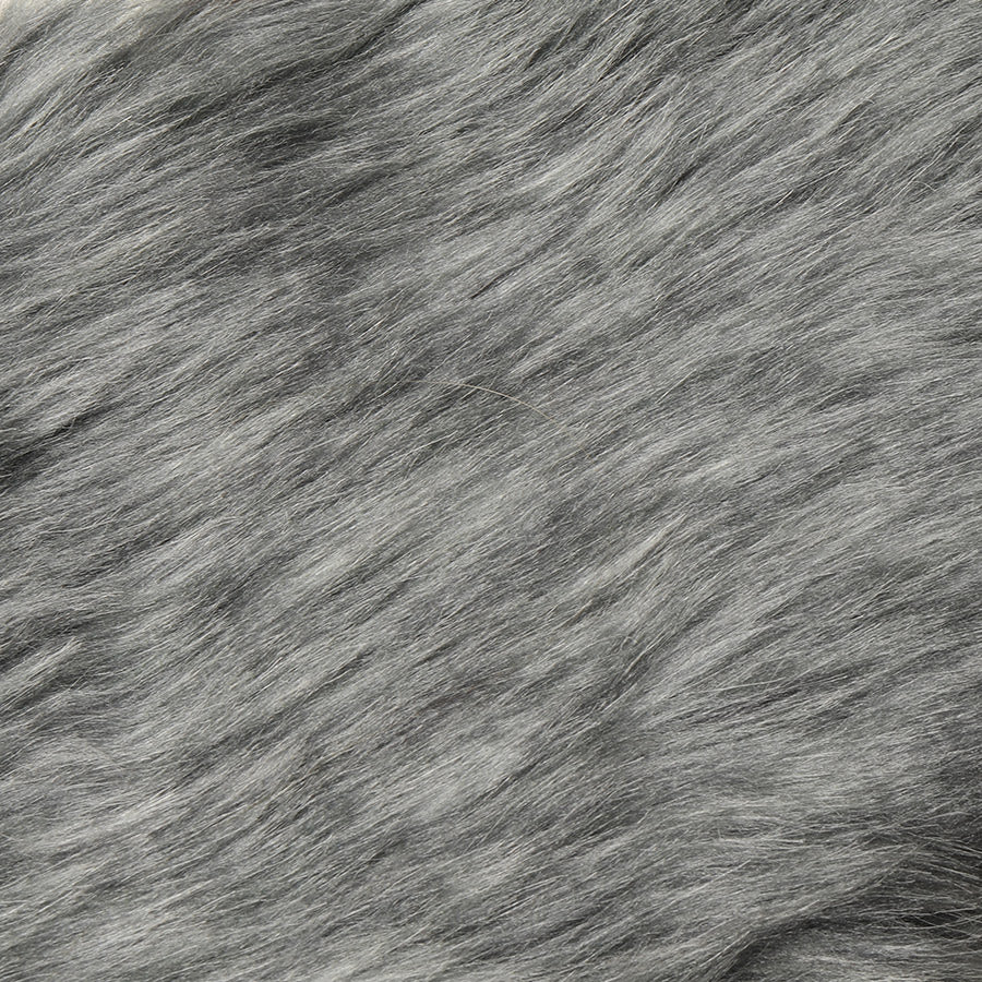 Monster gray eco-fur muffler