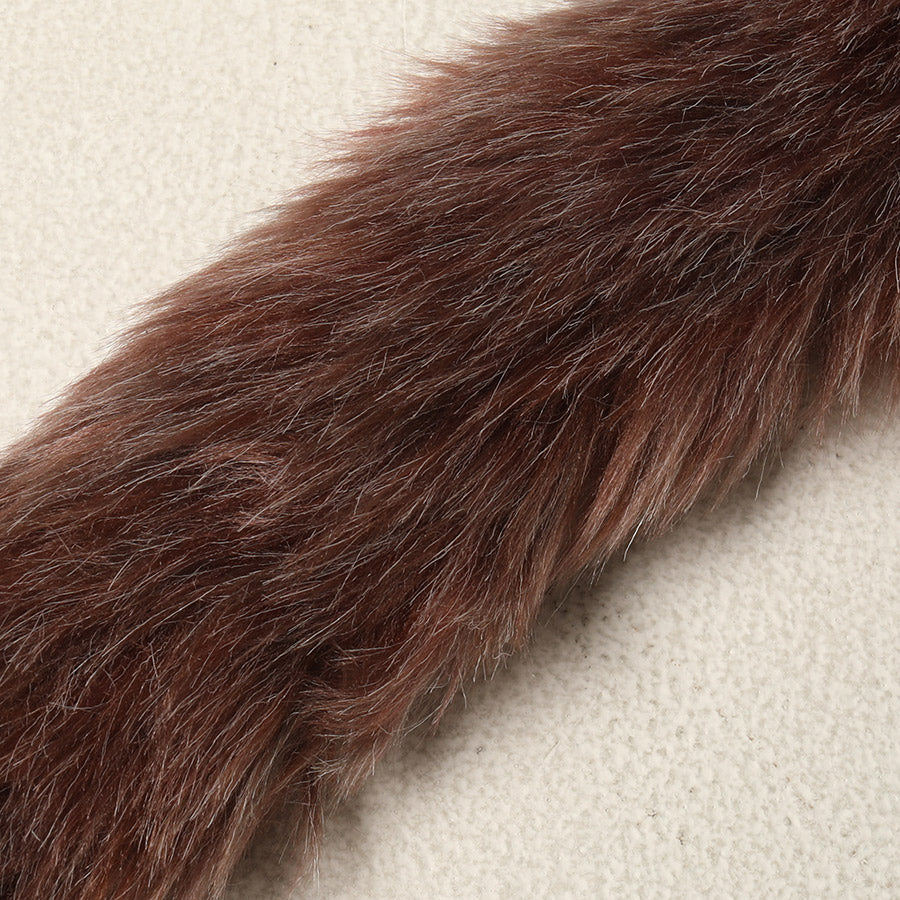 Monster gray eco-fur muffler