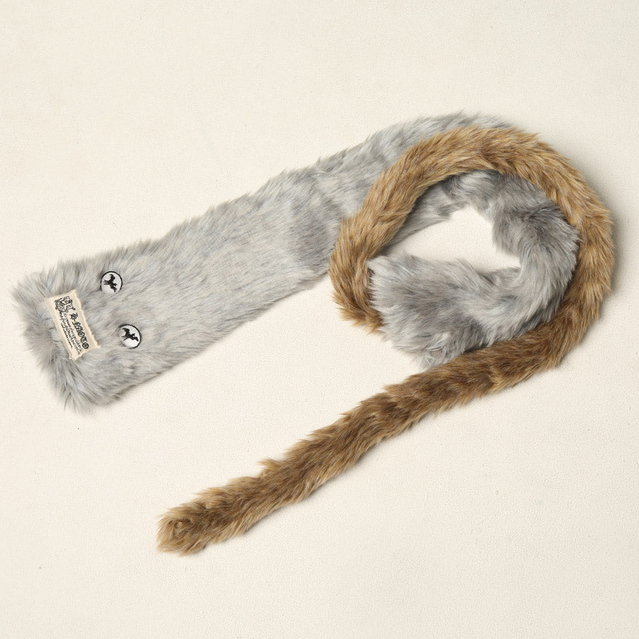 Monster silver eco-fur muffler