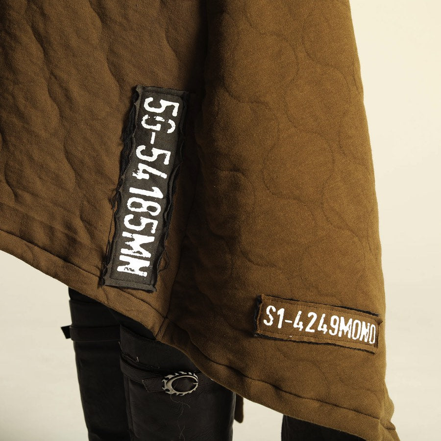 Asymmetric Military Long Hoodie