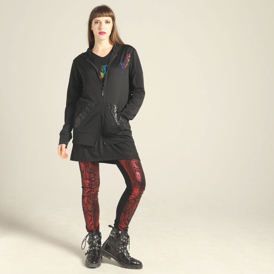 Shiny Snake Pattern Leggings Pants
