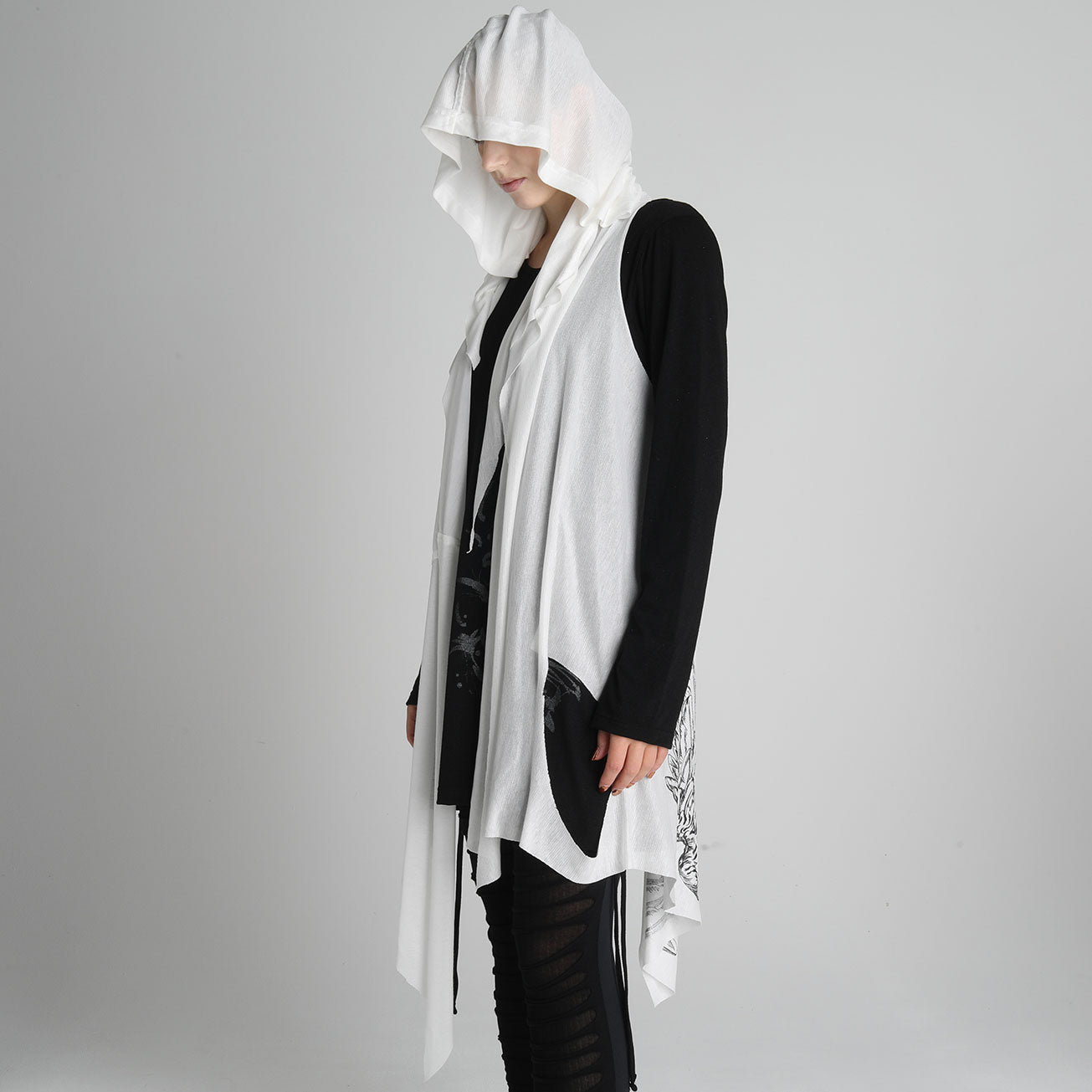 Angel Wings Mesh Hoody Gilet
