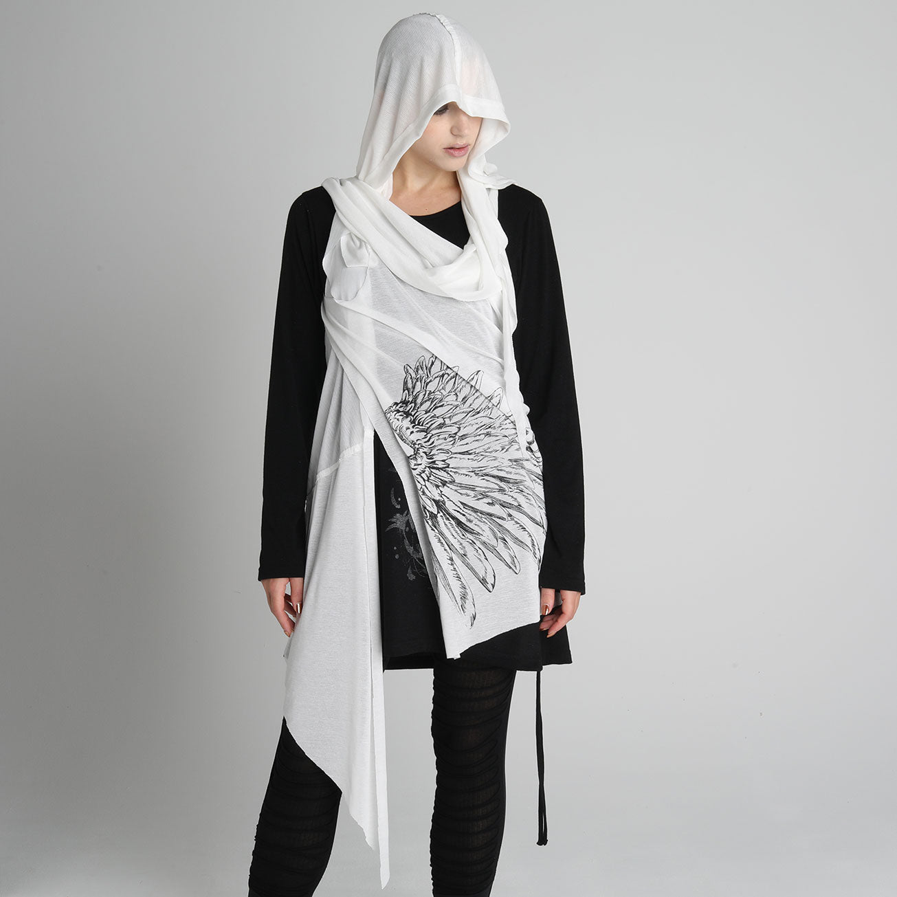 Angel Wings Mesh Hoody Gilet