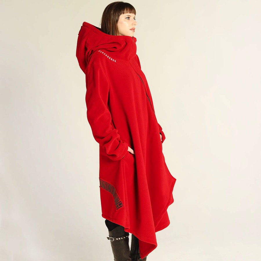 Asymmetric Red Long Hoodie (2サイズ)