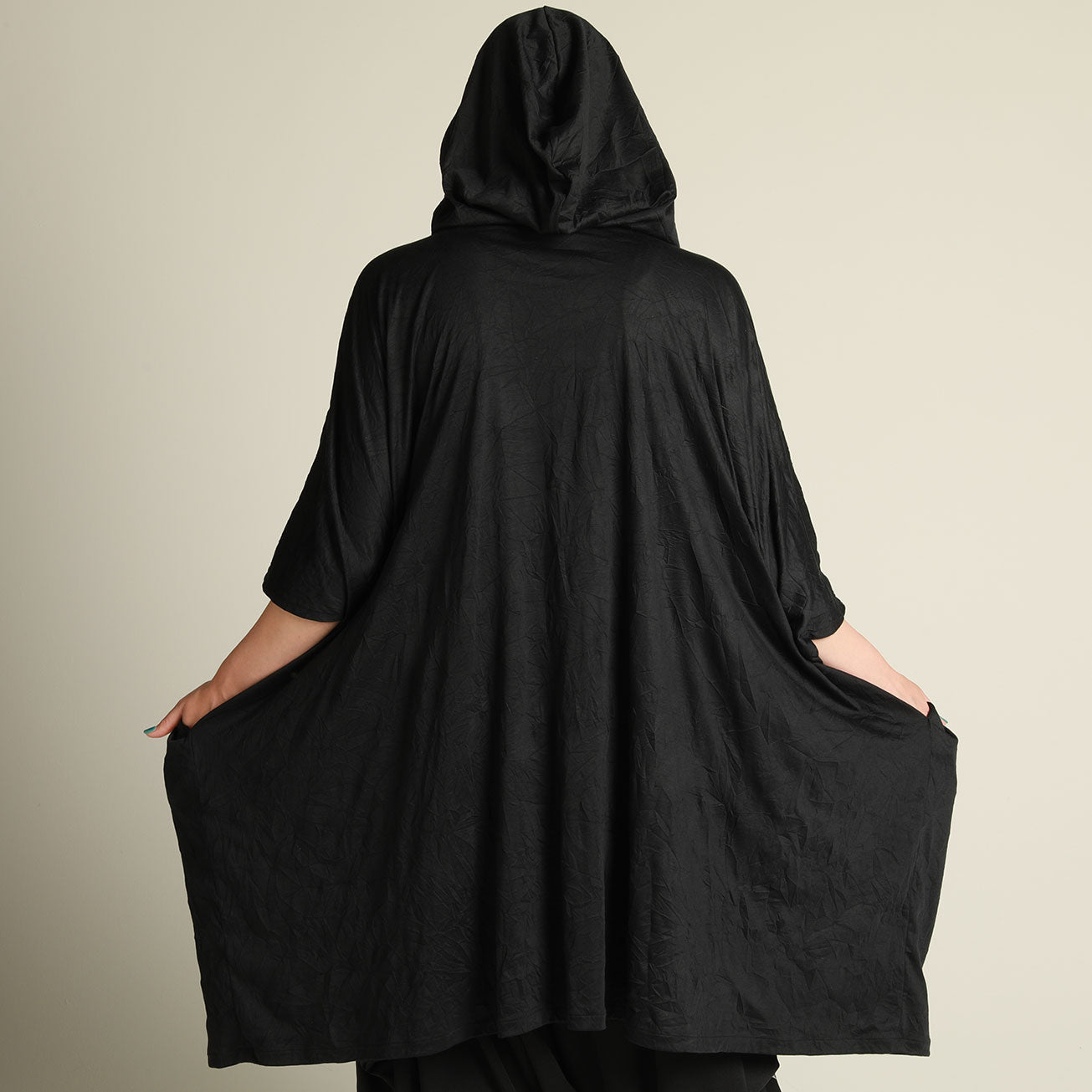 Wrinkle cloak hoodie