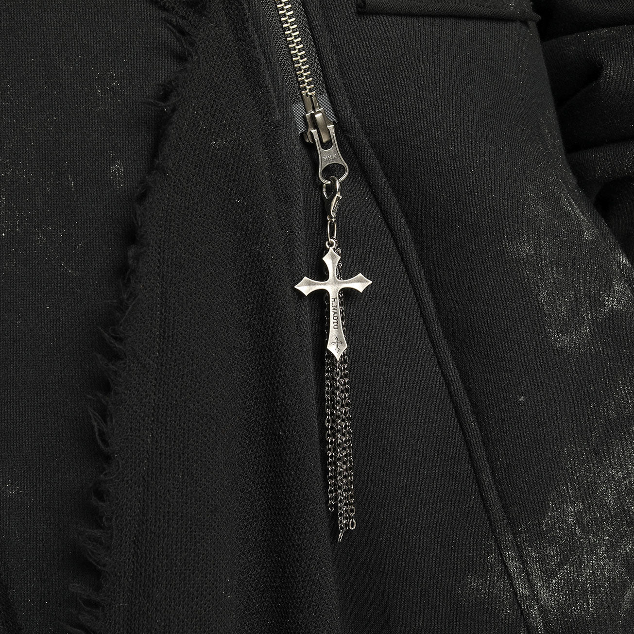 Asymmetric damage Long Hoodie / M