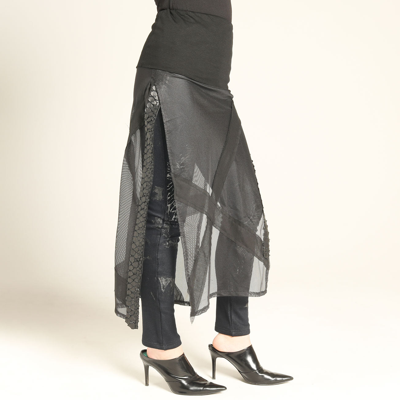 See-Through Overlapping Skirts