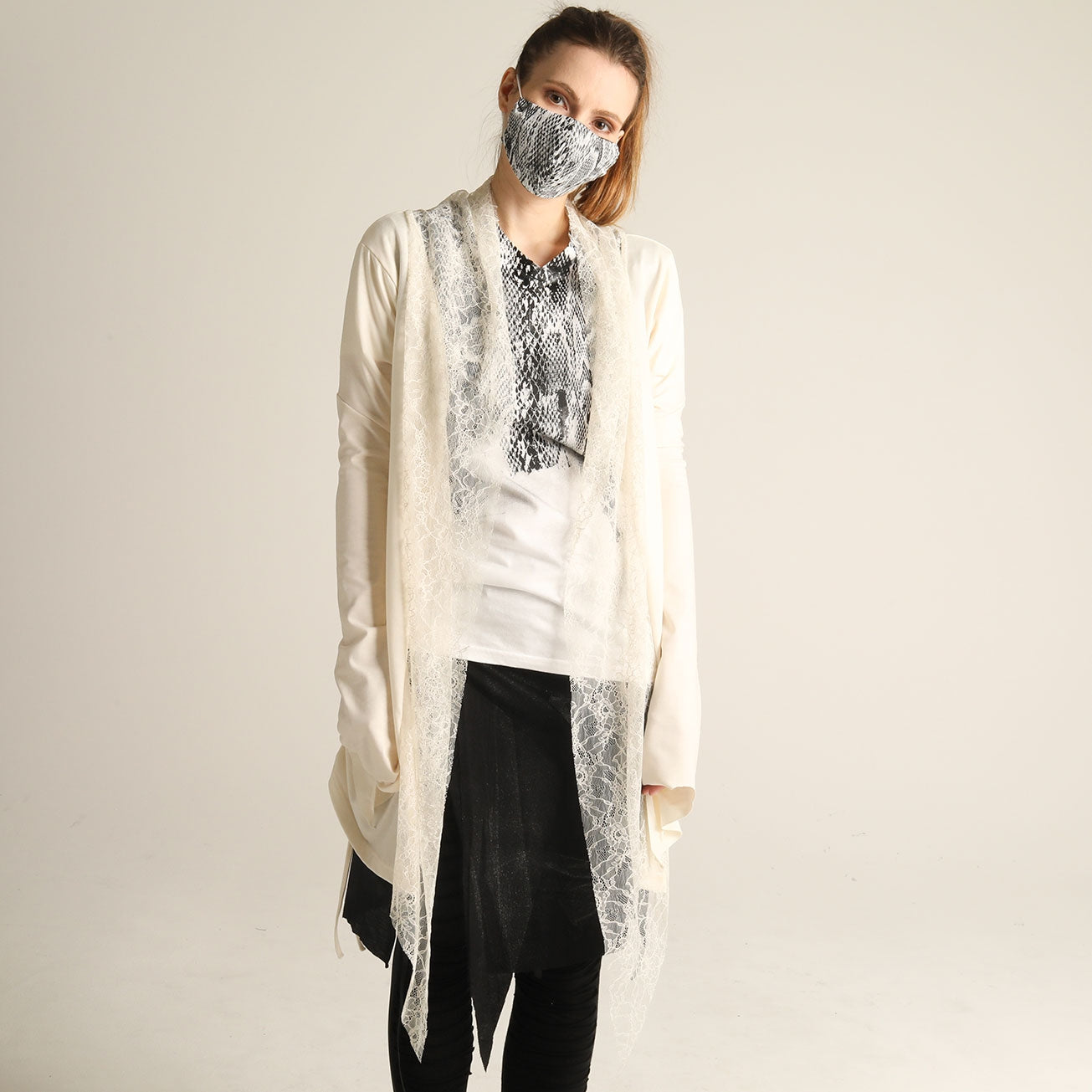 Holy White Snake Mask Wear