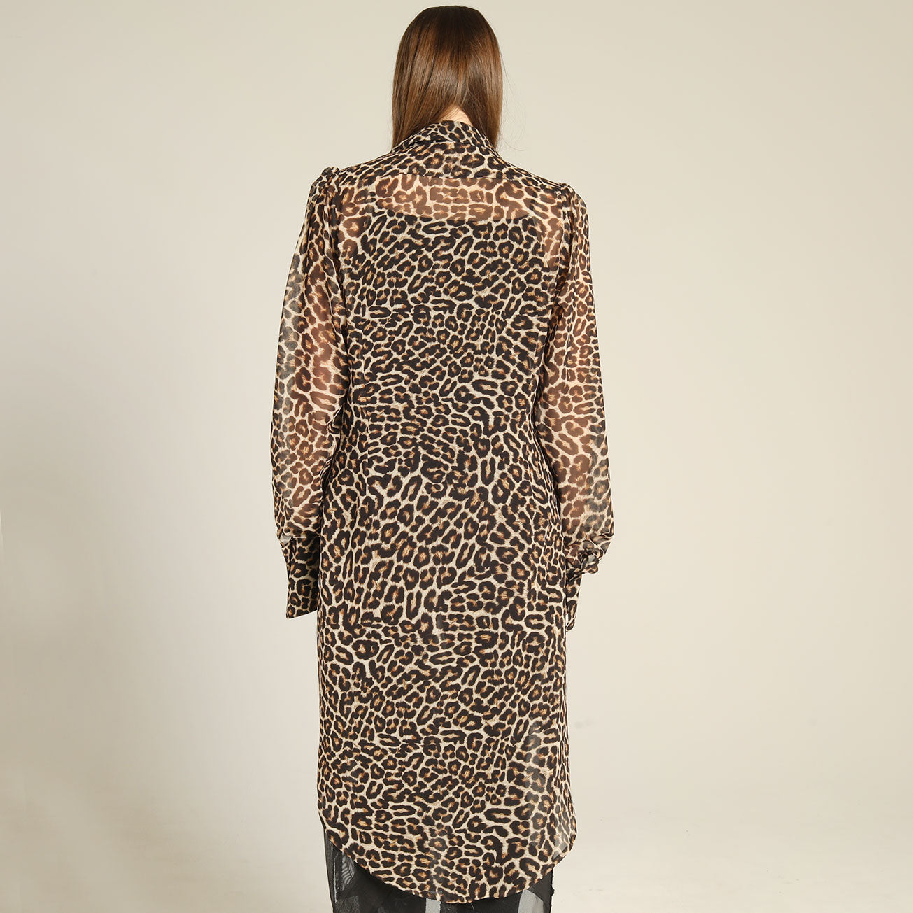 Leopard Long Dress Blouse