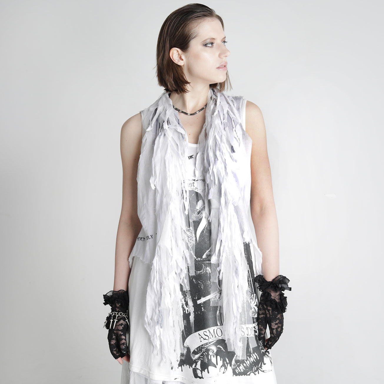 Gauze Fringe Vest