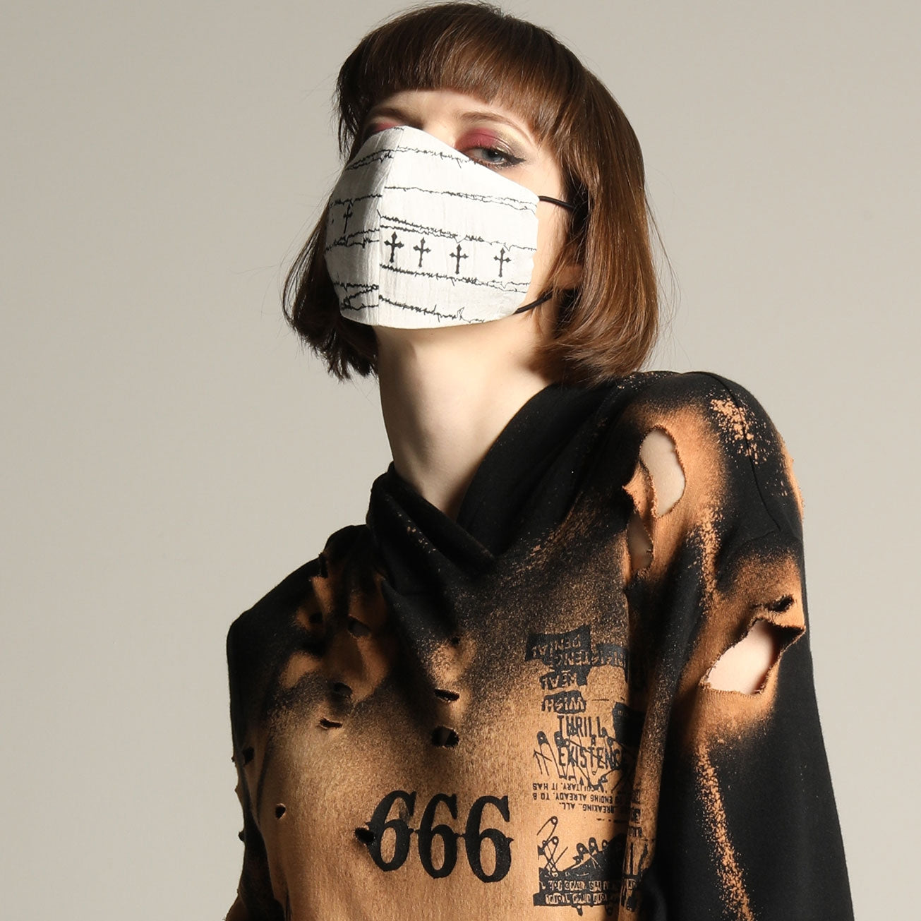 Bandage Print Mask Wear