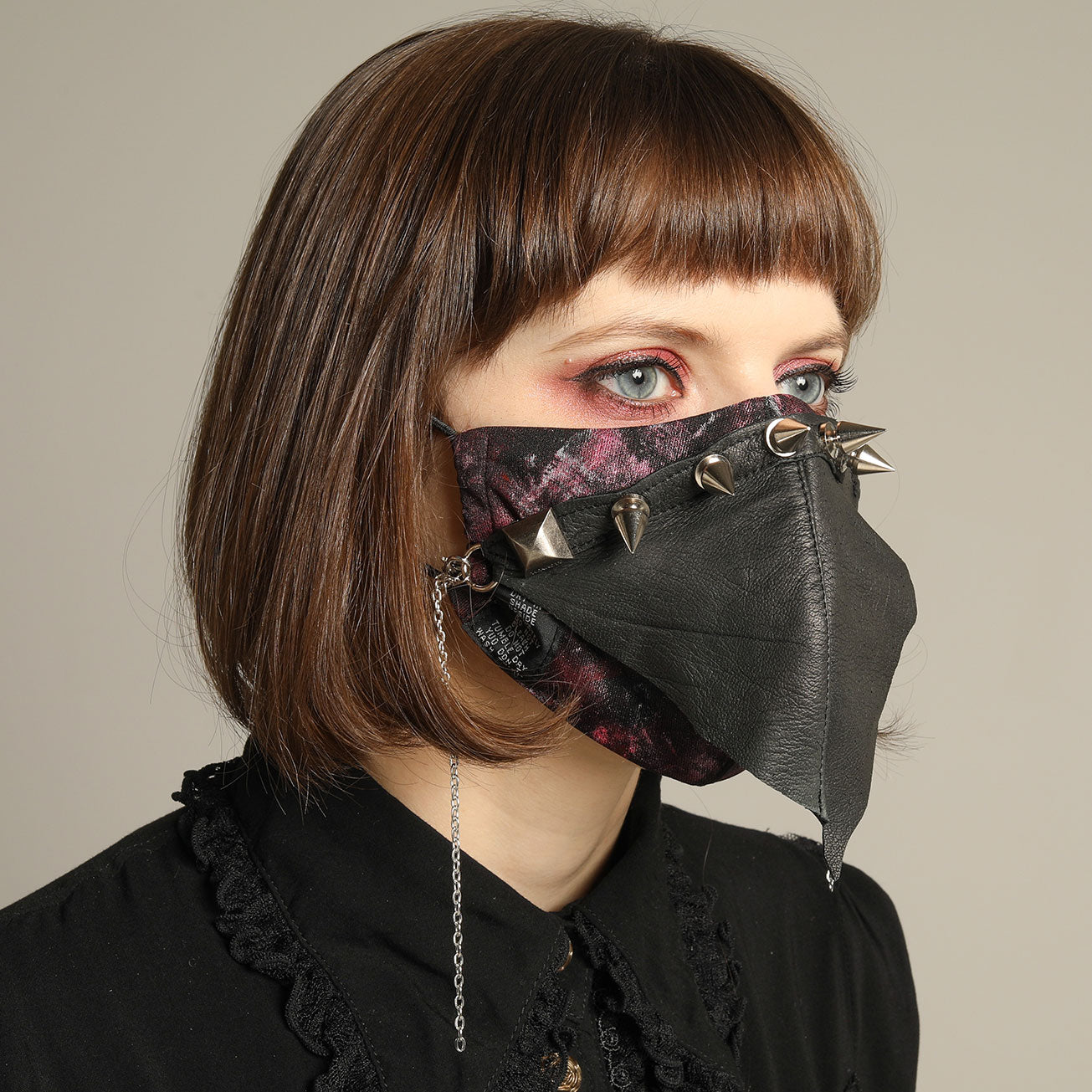 Studded Leather Mask Cover