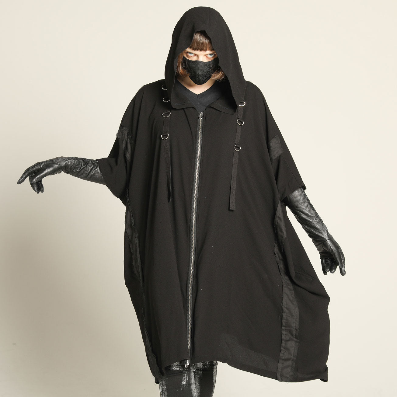 Cross poncho hoodie