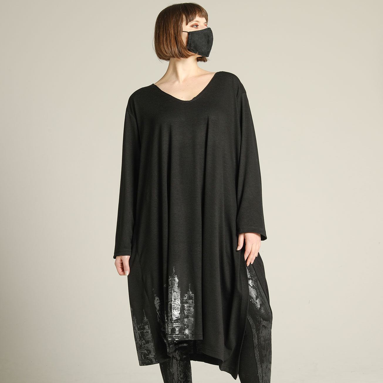 Side slit large dress