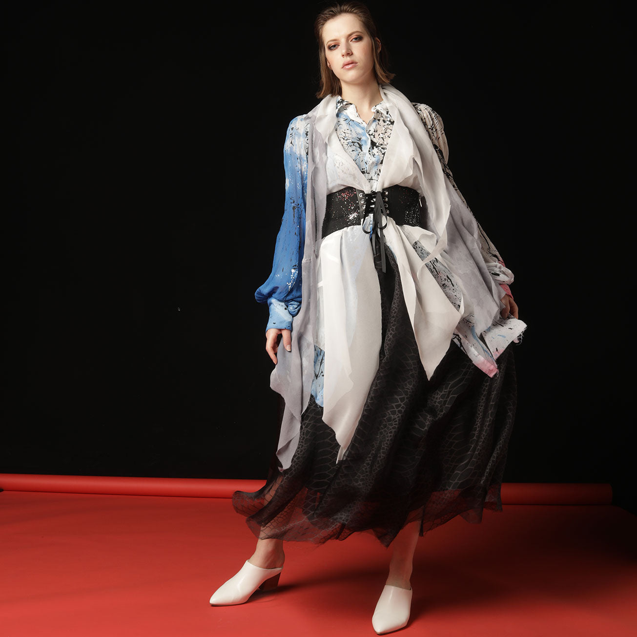 NATUARASHI SILK VOLUME SLEEVE BLOUSE
