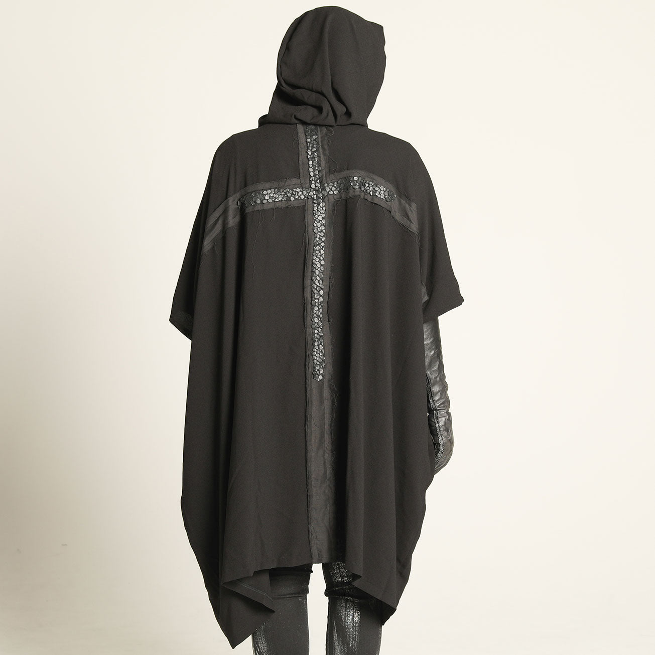 Cross poncho hoodie