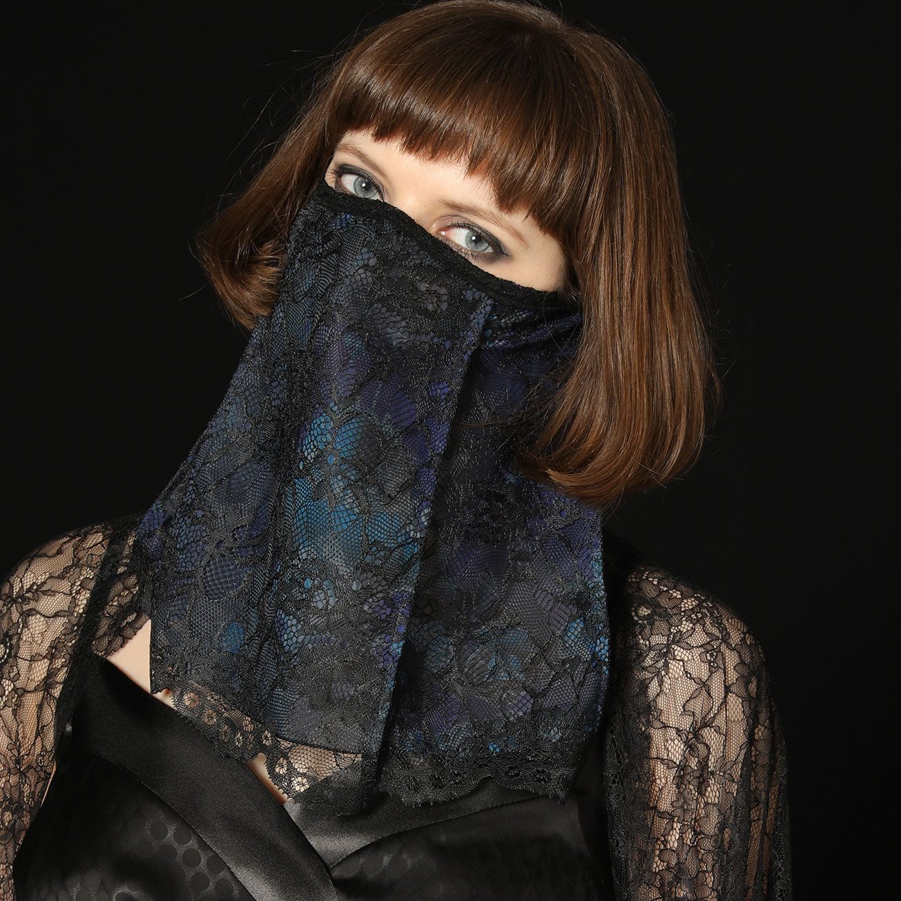 Blue Rose Veil MASK WEAR