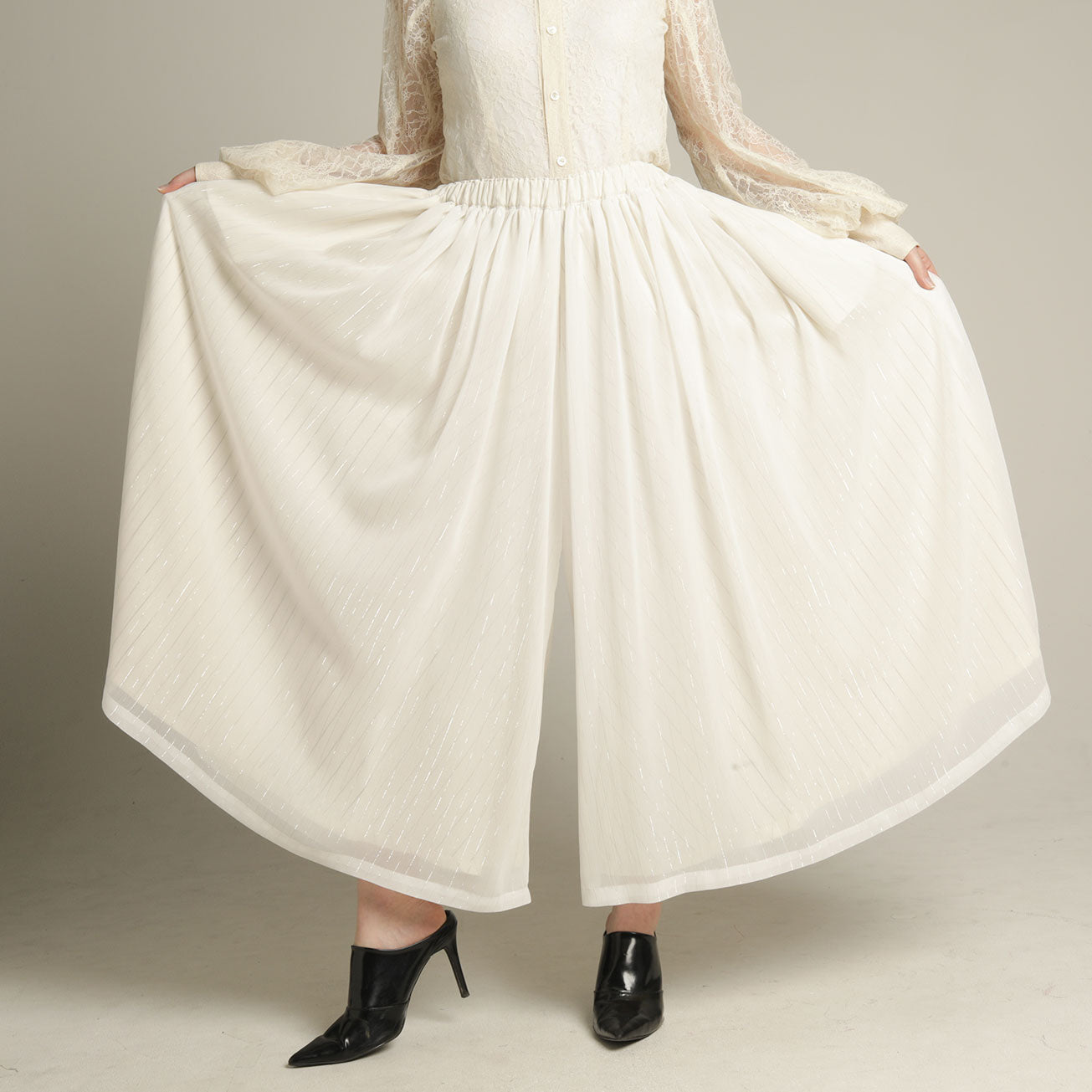 See-Through Wide Pants
