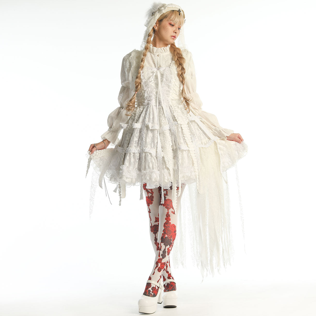 White Dragon Bird Cage Dress (2sizes)