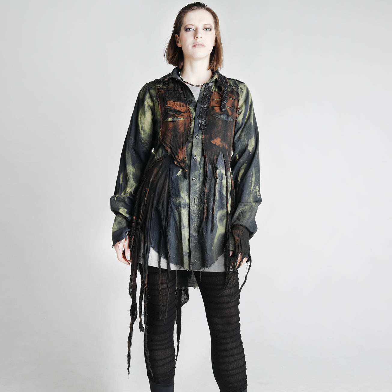 DAMAGE GAUZE BLOUSE
