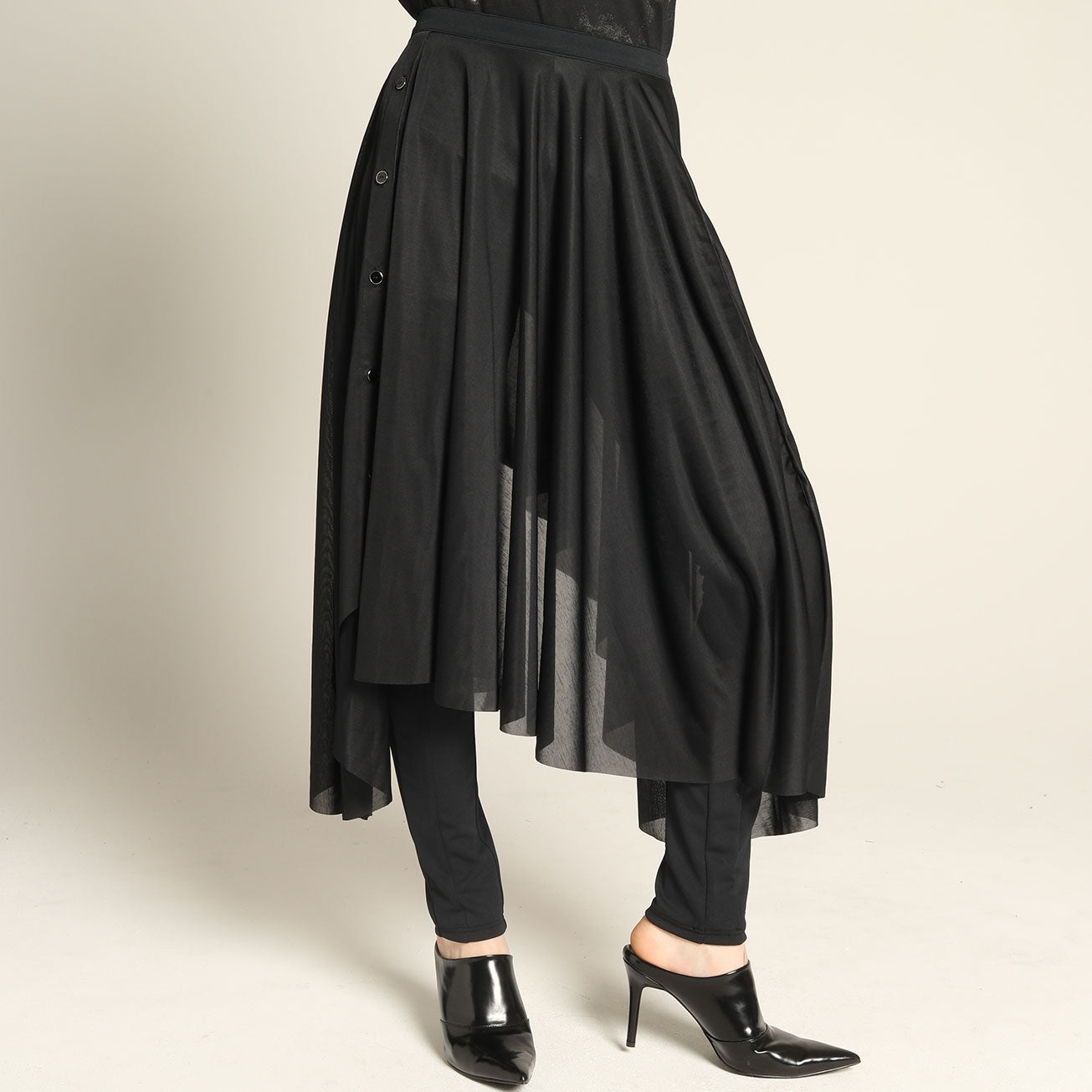 See-Through Skirt Leggings Pants