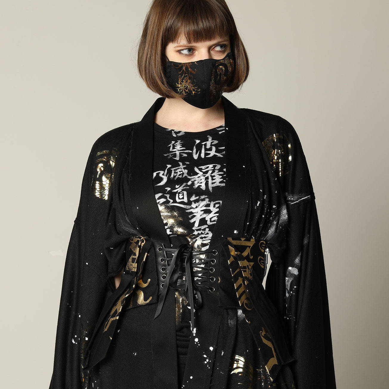 unkaku-mon油漆Yukata