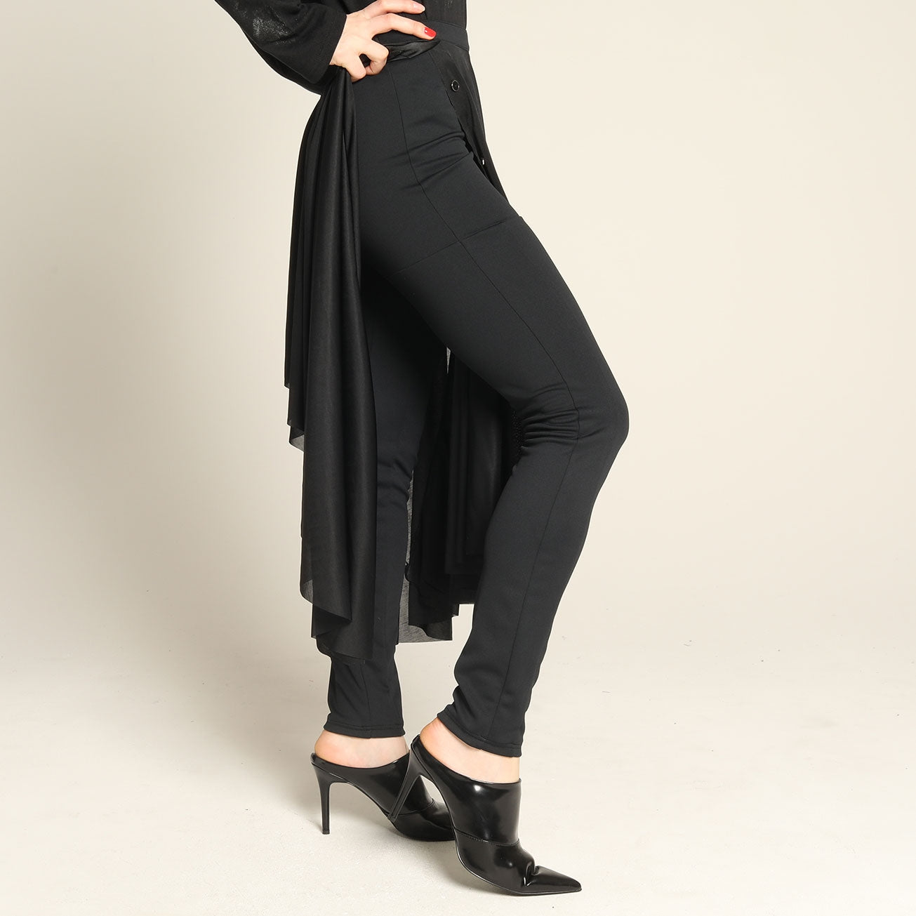 See-Through Skirt Leggings Pants