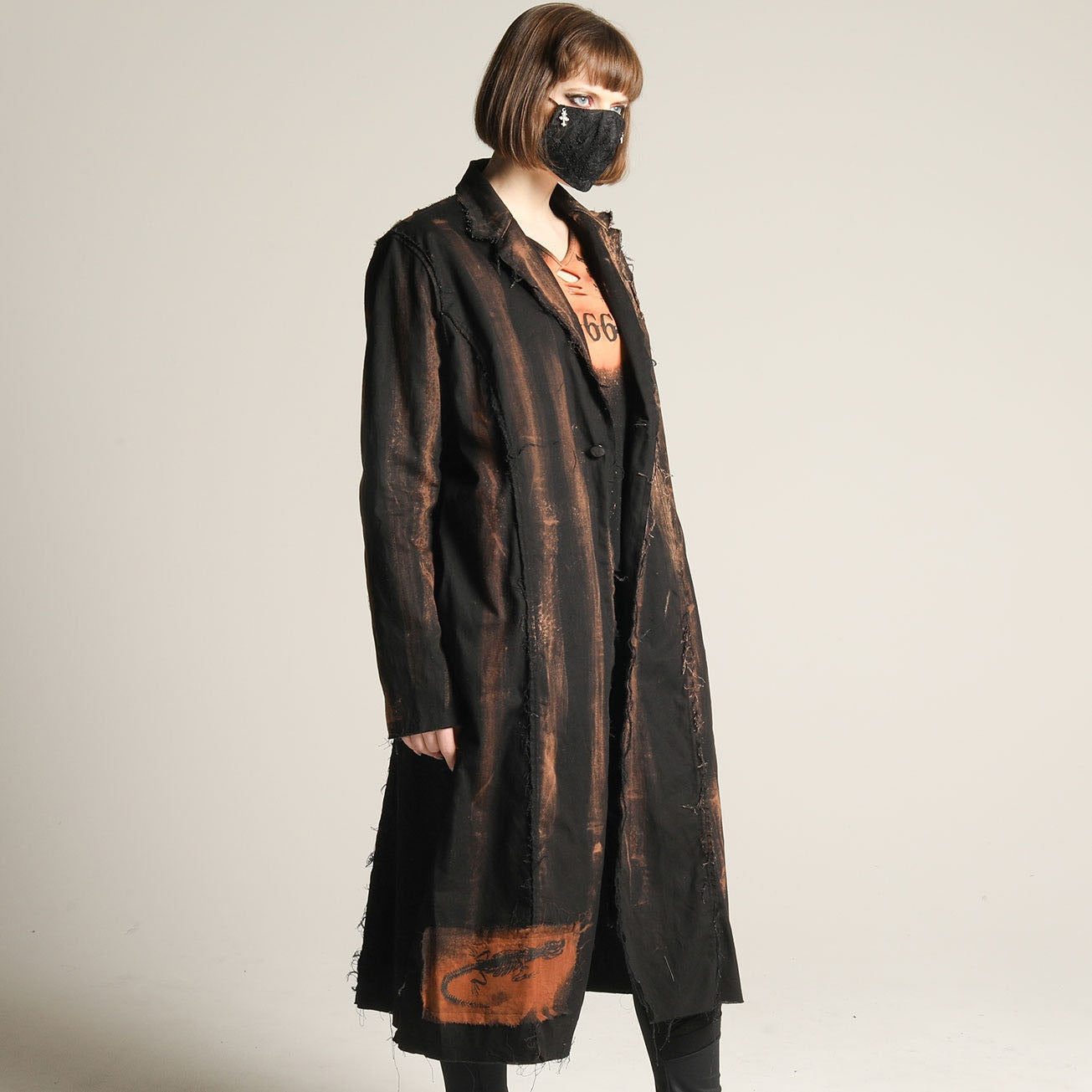 Bleach paint long jacket
