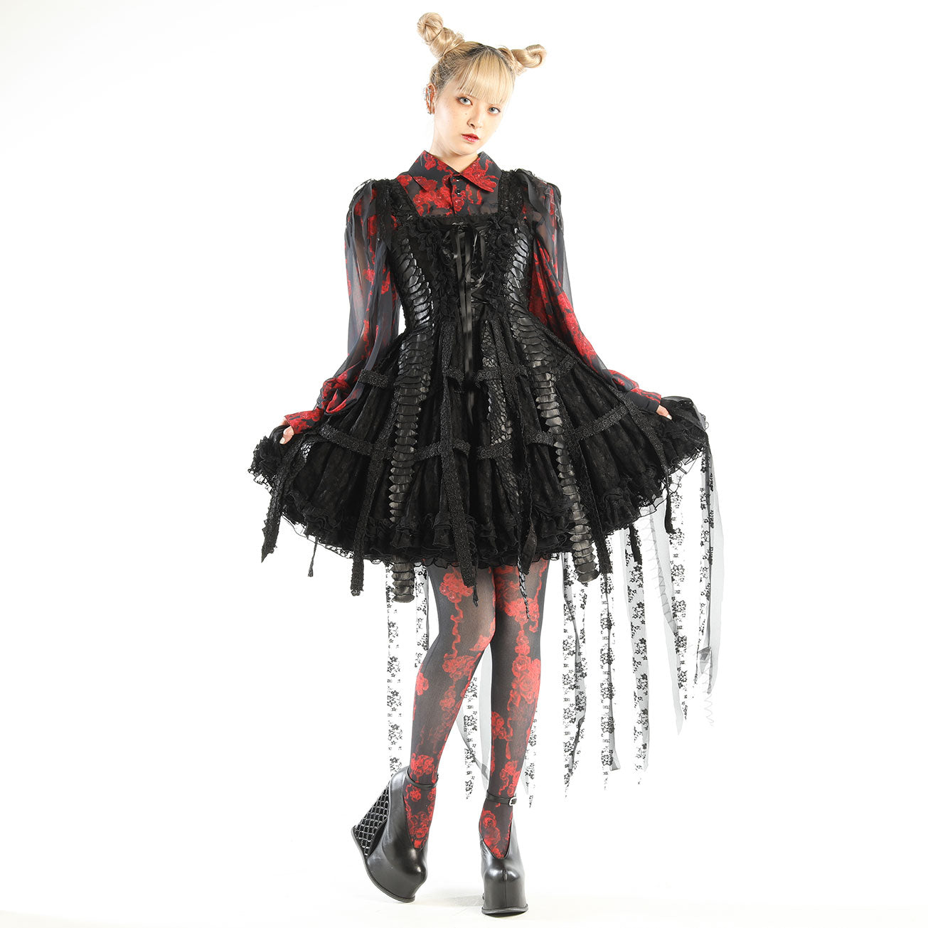 Black Dragon Bird Cage Dress (2sizes)