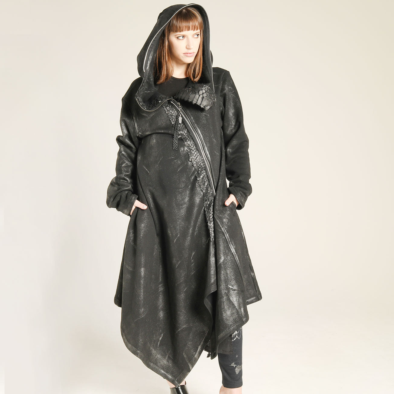 DRAGON LEATHER METAL HOODIE (2 sizes)