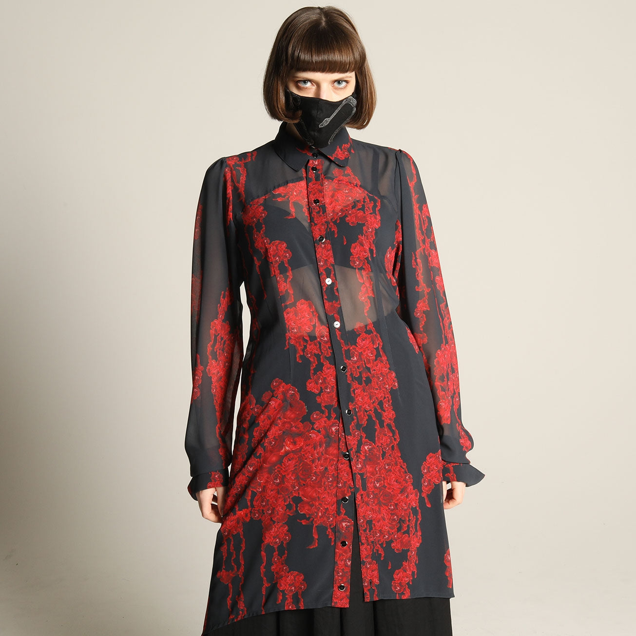 Bloody Rose Long Dress Blouse
