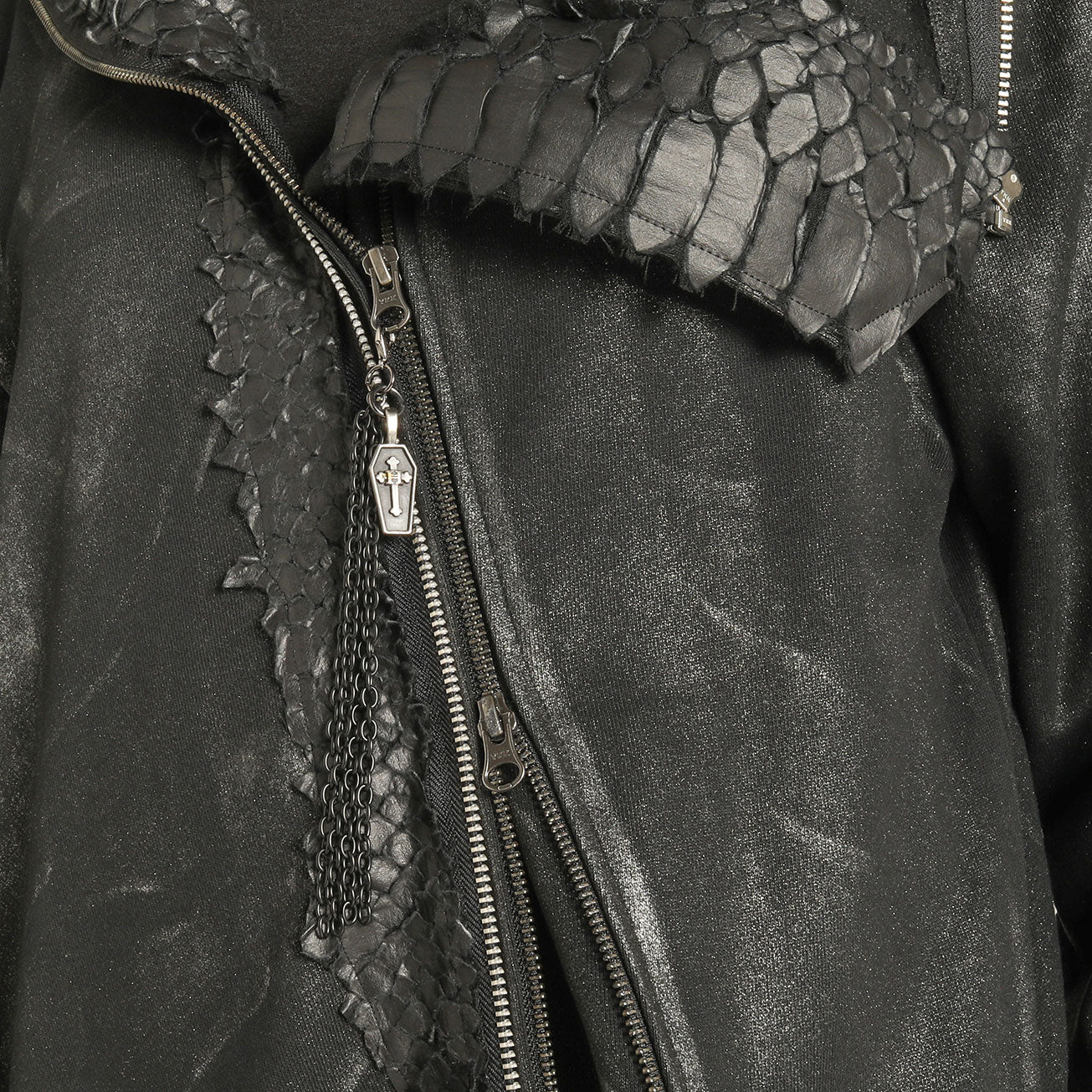 DRAGON LEATHER METAL HOODIE (2 sizes)